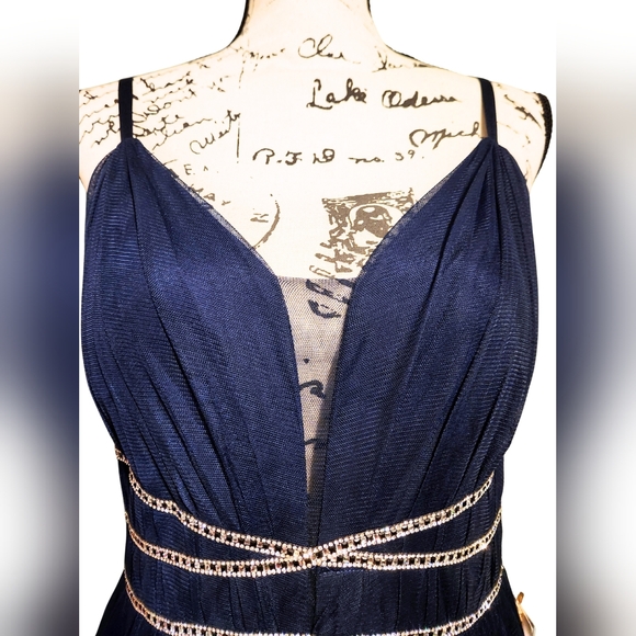 TLC Say Yes To The Prom Elegant Rhinestone-Trim Evening Gown - Picture 7 of 14